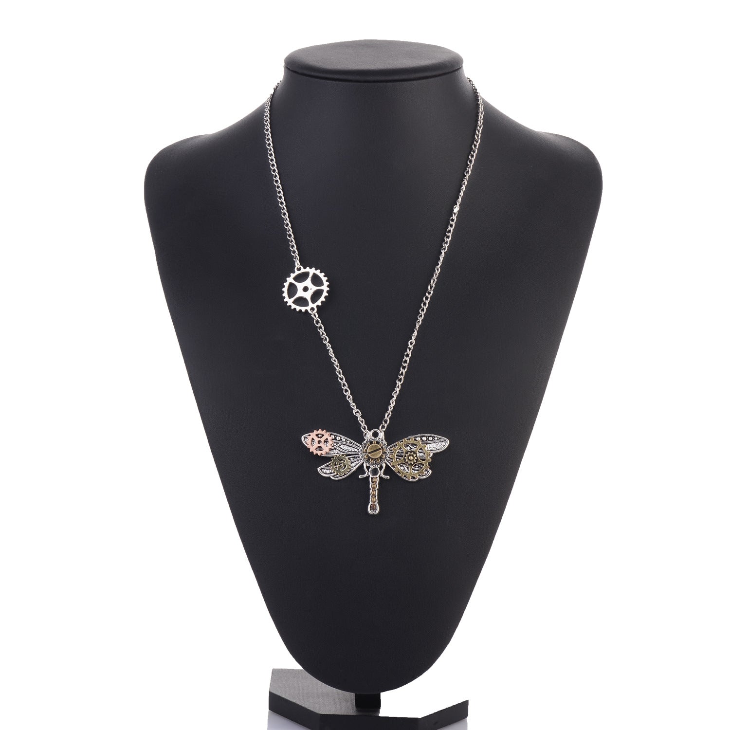 Wholesale Steampunk Dragonfly Gear Type Necklaces